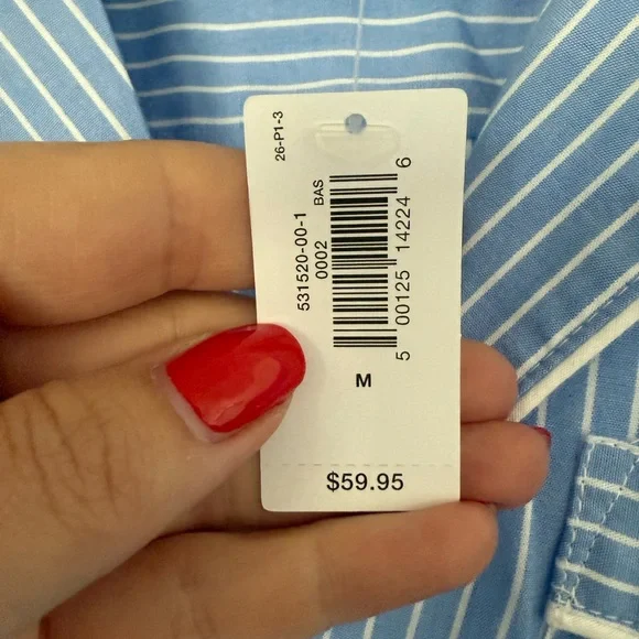 GapBody Poplin PJ Shirtdress size med w/ tags - Picture 4 of 10